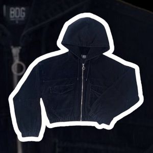 Urban Outfitters BDG Corduroy Hooded Cropped Jacket L
